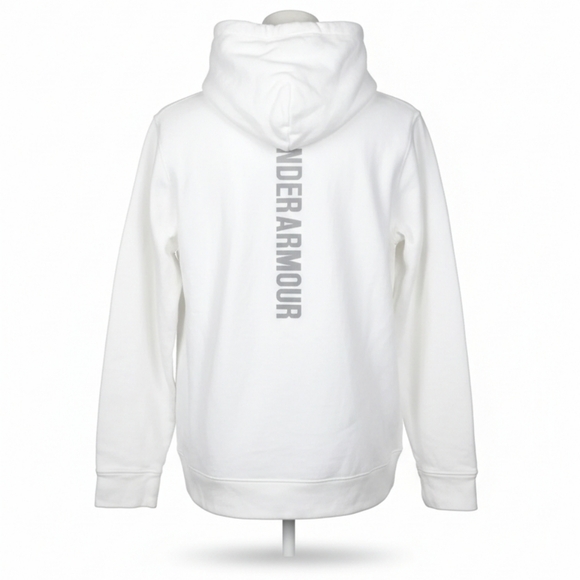 Under Armour White Long Collar Pullover Sweatshirt Men's Medium - Picture 9 of 9